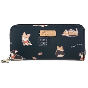 Waterproof Tricolor Corgi Long Wallet Fits Phone & Bills